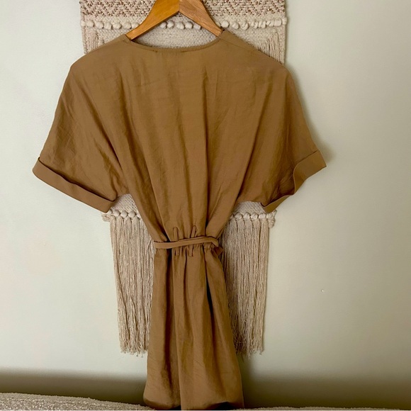 Zara camel button down dress - Picture 9 of 14